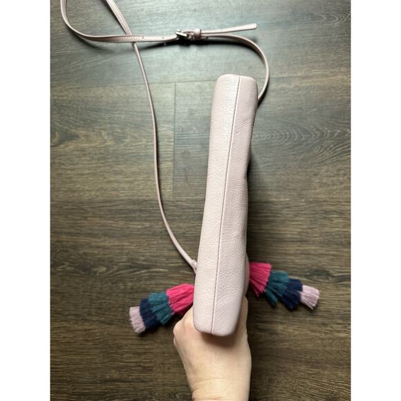 FOSSIL CARLY ZB7560 Convertible Crossbody Pink Leather MINI Bag Clutch Wristlet - Picture 13 of 16